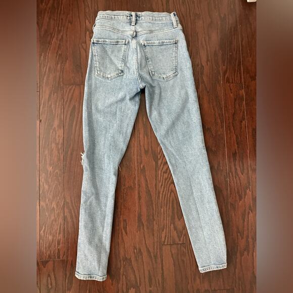 AGOLDE Sophie mid rise ankle distressed jeans 24 - Picture 2 of 11